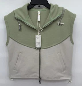 Fornia Los Angeles Girls Hooded Crop Vest Colorblock Full Zip Medium Size 10 - Picture 1 of 5
