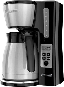 12 Tassen Thermo Programmierbare Kaffeemaschine mit Brühstärke und Technologie Schwarz - Bild 1 von 8