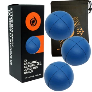 3 x Cascade XL Juggling Balls - Pro 180g, Heavy Juggling Ball Set With Bag - Picture 1 of 23