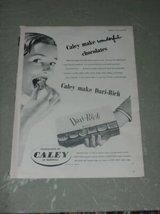 CALEY DARI-RICH CHOCOLATE 1953  Vintage  14" X 12"  (Approx)  Orig UK  Advert - Picture 1 of 1