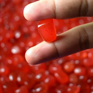 Natürlicher afrikanischer orangefarbener Saphir 100 kt Cabochon Trommelstein Lot GH336 - Bild 1 von 12