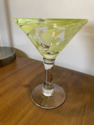vaso martini amarillo soplado a mano Foto 1 de 4