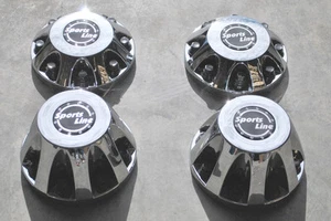 Chromed Plastic Center Hub Set for 2011~Current GM/Chevy 3500HD  - Picture 1 of 2