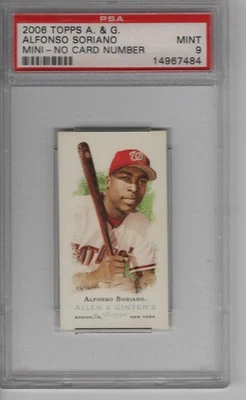 2006 TOPPS ALLEN & GINTER MINI - NO CARD NUMBER ALFONSO SORIANO   PSA 9 - Image 1 of 2