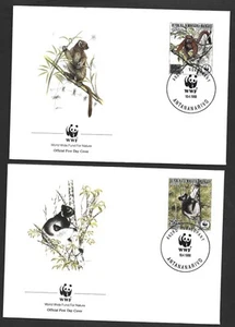 MADAGASCAR GENUINE WWF 1988 LEMER FIRST DAY COVER SET - Picture 1 of 2