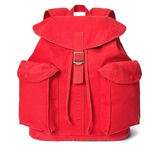 Polo Ralph Lauren Flap-Top Canvas Backpack Unisex Red - Picture 1 of 5