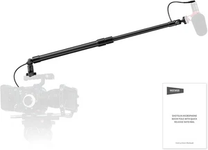 Poste de brazo de micrófono de fibra de carbono NEEWER, 44-92 cm extensible, incorporado 3,5 mm TRS - Imagen 1 de 8