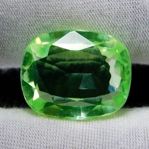 Certified Natural Paraiba Tourmaline 14.20 Ct Neon Green Color Cushion Gemstone - Picture 1 of 3