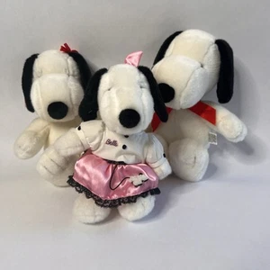 RAR Vintage Peanuts Camp Snoopy Familie (3 Plüschtiere) - Bild 1 von 15