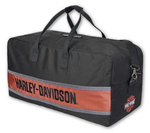 Harley-Davidson Classic Iconic H-D Sport Stripe Duffel Bag, Polyester Black - Picture 1 of 4