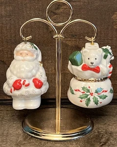Lenox Navidad Vacaciones Papá Noel y Juguetes Colgantes Salero y Pimentero Coctelera con Soporte - Imagen 1 de 7