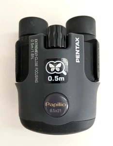 Pentax Papilio 8.5x21mm Porro Prism Binoculars for Close Range Viewing .5 Meters - Picture 1 of 4