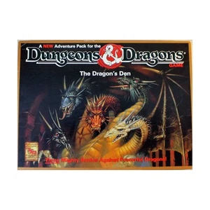 TSR Basic D&D Dungeons & Dragons Board Game - The Dragon's Den Box Fair/VG+ - Picture 1 of 2