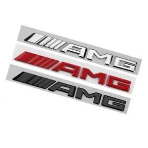 2x AMG Interior Emblem METAL ALLOY SILVER Decal Sticker Badge Dash fits AMG - Picture 1 of 8