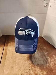 NFL Team Apparel Seattle Seahawks Trucker Snapback Baseball Hat One Size EUC - Picture 1 of 7