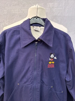 Vintage 90s Disney Store Mickey Mouse Navy Harrington Jacket -Size Small (44”) - Image 1 of 4