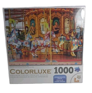 Colorluxe 1000 Teile Retro Puzzle Karussell auf einem Platz Florenz Italien neu versiegelt - Bild 1 von 20