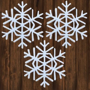 Mini Snowflake Embroidered Patch — Iron On - Picture 1 of 1