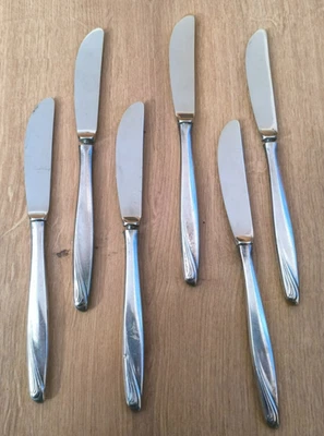 6 Messer; Silber; Bruchsilber; Gestempelt: 800, Halbmond & Krone - Bild 1 von 3