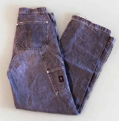 Vtg Arizona Jeans 32x34 Carpenter Baggy Jeans Relaxed Fit Black Denim - Image 1 of 4