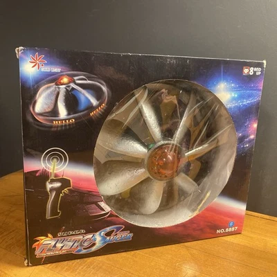 RARE Vintage Radio Control Space Flying Saucer UFO Toy In Box Untested - Image 1 of 4