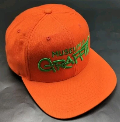 MUSEO DEL GRAFFITI Sombrero Naranja Ajustable Snapback Gorra Ala Ancha Foto 1 de 4