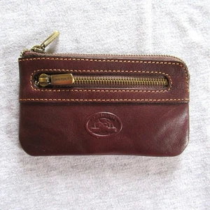 Tony Perotti Itálico Llavero de Cuero para Hombres Marrón Bolsa con Cremallera Hecha en Italia - Imagen 1 de 11