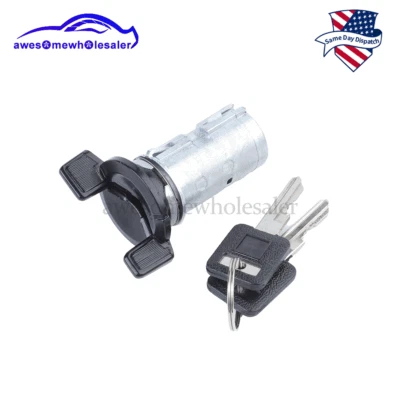 Ignition Lock Cylinder Starter Switch & Key Black For 82-96 Chevy GMC Cadillac - Image 1 of 4