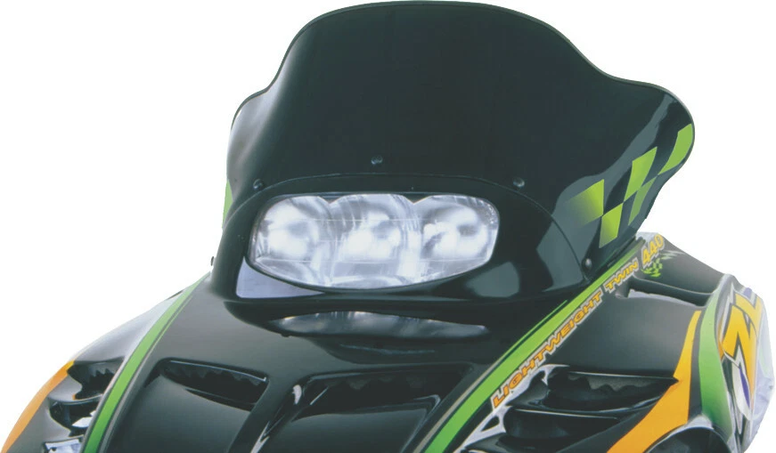 Powermadd Windshield 14in Black/Green 93-00 Arctic Cat ZR ZL Z POWDER SP Models - Image 1 of 1
