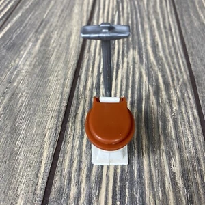 Vintage 1980 Mattel White Floral Brown Lid Toilet 2.25” Doll House Accessory  - Picture 1 of 4