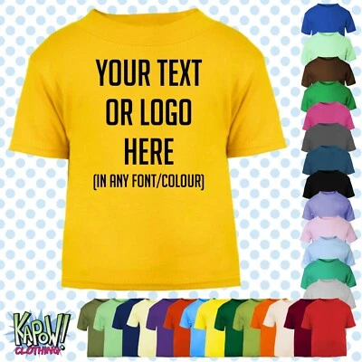 Custom Personalised Baby/Kids/Childrens T-SHIRT Name Funny Gift-Your text/logo 4