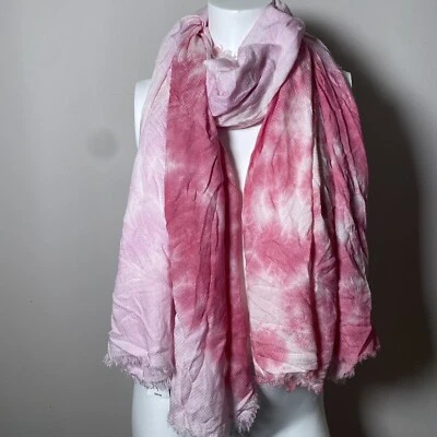 Steve Madden Mujer Dos Tonos Tie-Teñido Bufanda Rosa Nuevo Con Etiquetas Foto 1 de 4