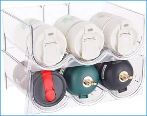 2 Pcs Water Bottle Organizer for Cabinet, Kitchen Pantry Home & Storage Shelf - Picture 1 of 15