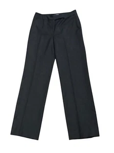 ANN TAYLOR Womens Size 2 Black Brown Pin Striped Wool Blend Career Dress Pants - Picture 1 of 7
