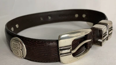 Cinturón concho de cuero genuino marrón del estado de Carolina del Norte de Carolina del Norte para mujer 24 pulgadas Foto 1 de 4