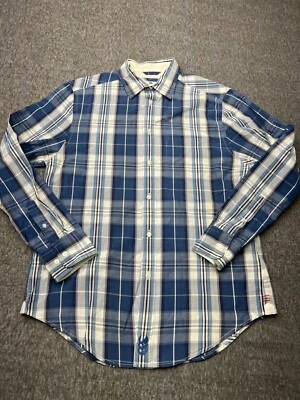 Canterbury of New Zealand Button down Blue Plaid Long Sleeve Shirt Medium M - Image 1 of 4