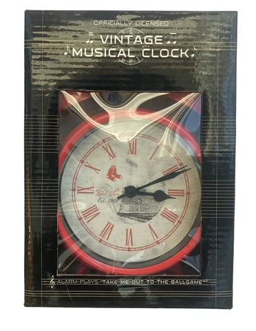 RED SOX Licensed Boston Red Sox Twin Bell Vintage Musical Clock Cover