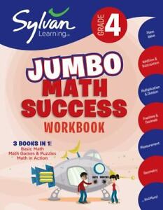 4th Grade Jumbo Math Success Workbook: 3 Books in 1 --Basic Math; Math Games...