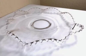 Vintage Candlewick Imperial Glass Handled Mid-Century Serving Dish 11.5 Inches - Picture 1 of 8