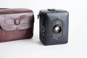 Zeiss Ikon Baby Box 127 Vintage Caja Cámara + Estuche de Cuero - Imagen 1 de 7