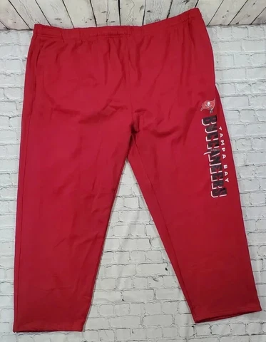 NFL Team Apparel Tampa Bay Buccaneers Sweat Pants Red Fanatics MENS SIZE 5XL Cover