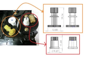 Engranajes 2 piezas para Panasonic Technics SC-CH404X/CH505X/CH717X/SC-CH618X/VC818X - Imagen 1 de 4
