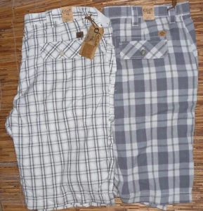 CLUETT & CO HERREN WEICHE BAUMWOLLTWILL BERMUDA WANDERSHORTS FLACHE VORDERSEITE LISTE $ 49,50 - Bild 1 von 7