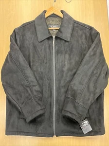 Vintage Liz Claiborne Axcess For Men Zip Up Suede Jacket Sz Xxl - Picture 1 of 6