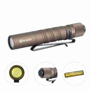 Olight i3T EOS 180 Lumen LED AAA Flashlight, Desert Tan, Stars Stripes, Lava, Ti