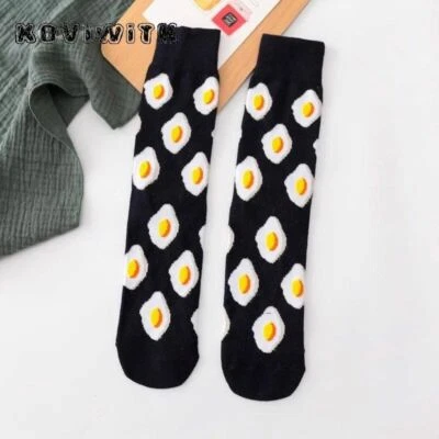 1 par de calcetines informales de algodón de plátano de frutas para damas calcetín Harajuku para mujer Kawaii Footwea Foto 1 de 4