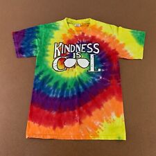 Port & Company Youth Large Rainbow Tie Dye Kindness Is Cool Graphic T-Shirt