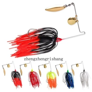 5pcs Spinnerbaits Bait Rubber Skirt Buzzbaits Spoon Blade Fishing Lures 8.2g-10g - Picture 1 of 21