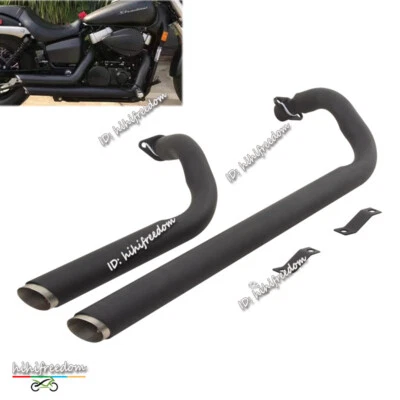 For Honda Shadow Spirit  Aero Phantom 750 VT750C Full Exhaust Black Muffler Pipe - Image 1 of 4