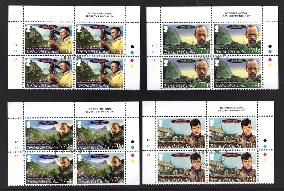 M22043 Tristan da Cunha 2012 SG1059/62 Expedición PLACA Y SEMÁFORO bloques Foto 1 de 1